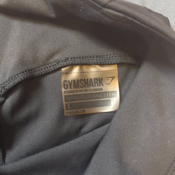 Gymshark x Nikki Blackketter Size Small S Black And Gray Cross Front Leggings - Picture 2 of 6